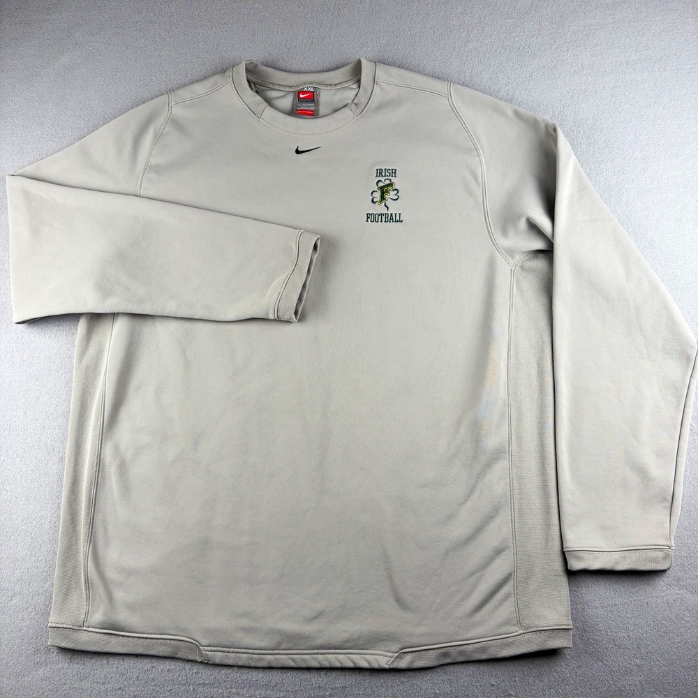 Nike Team Tech Fleece Crew Therma-FIT Irish Football Gray Men's XXL 299406